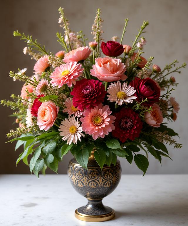 A custom floral arrangement for a special occasion.